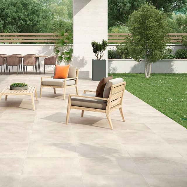 Afbeelding van tegel Ceramic Limestone Ivory